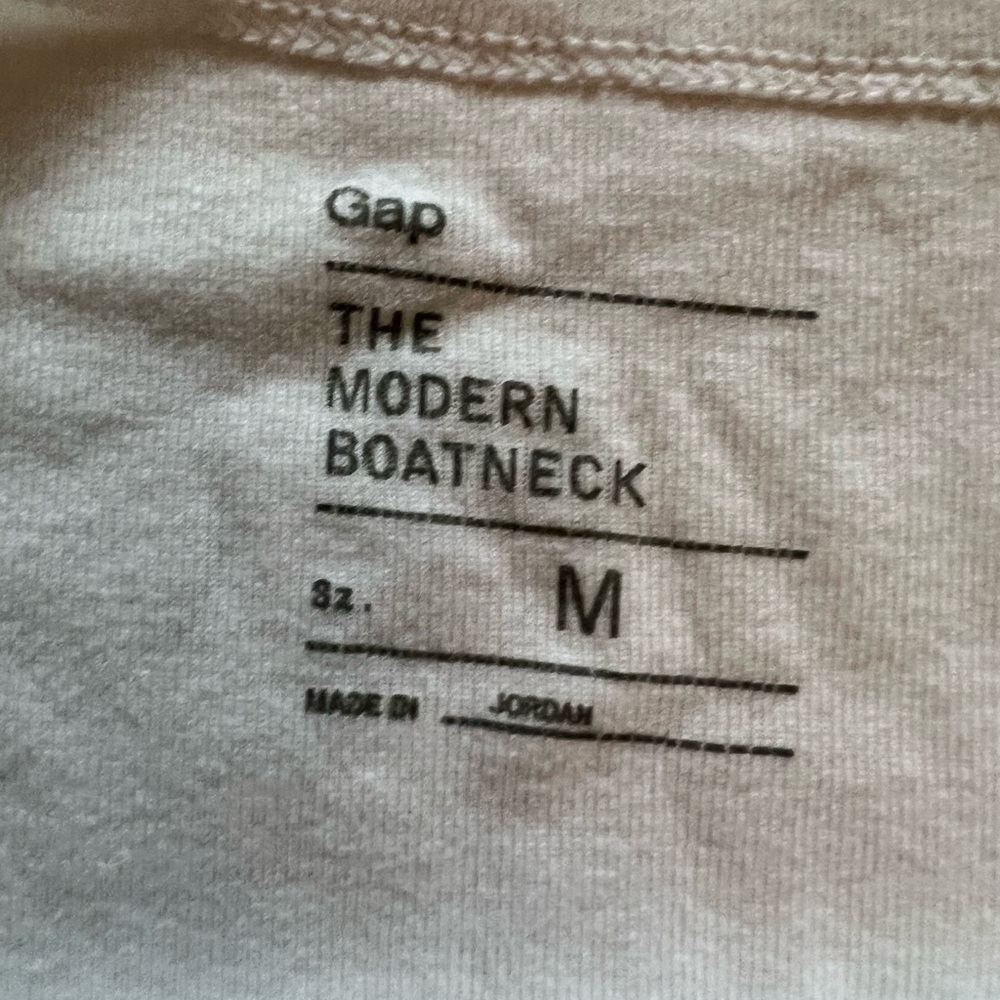 Women’s GAP Cotton Boatneck long sleeve tee White - Picture 2 of 3